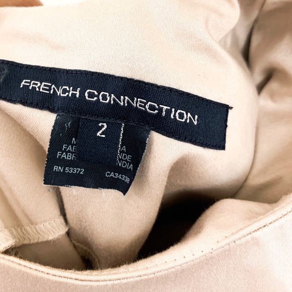 French Connection Dress Sheath Ruffle  Dress beige - Picture 8 of 8